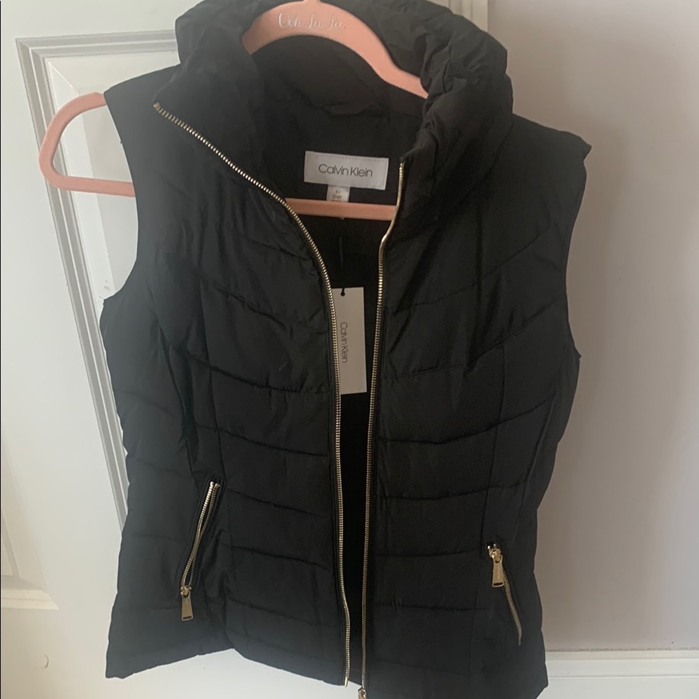 Calvin Klein Women's Quilted Black Vest